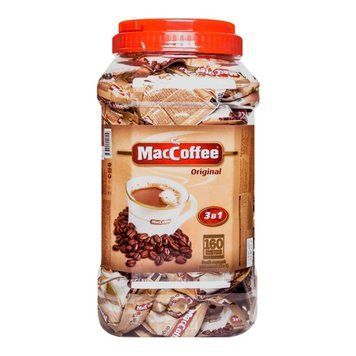 Кофейный напиток Maccoffee 3 в 1 Original банка 160 пакетов rk0002 фото