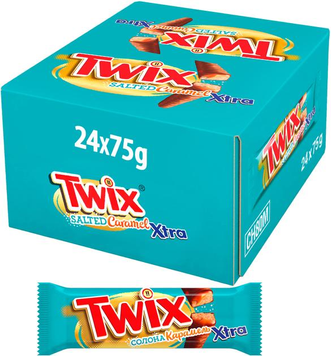 Упаковка батончиків Twix із солоною карамеллю 75 г х 24 шт can0009 фото